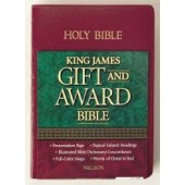 KJV Gift & Award Bible (Burgundy, Black, Red Nelson Deluxe) by Holman Bible Editorial Staff 